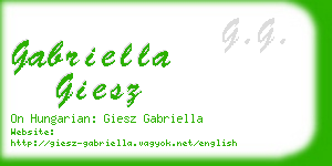 gabriella giesz business card